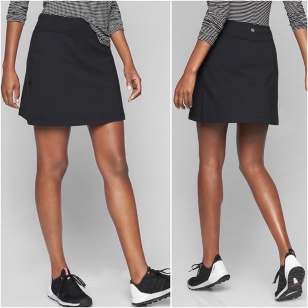 Athleta Sweet Sport Skort Skirt Black size XS golf, tennis